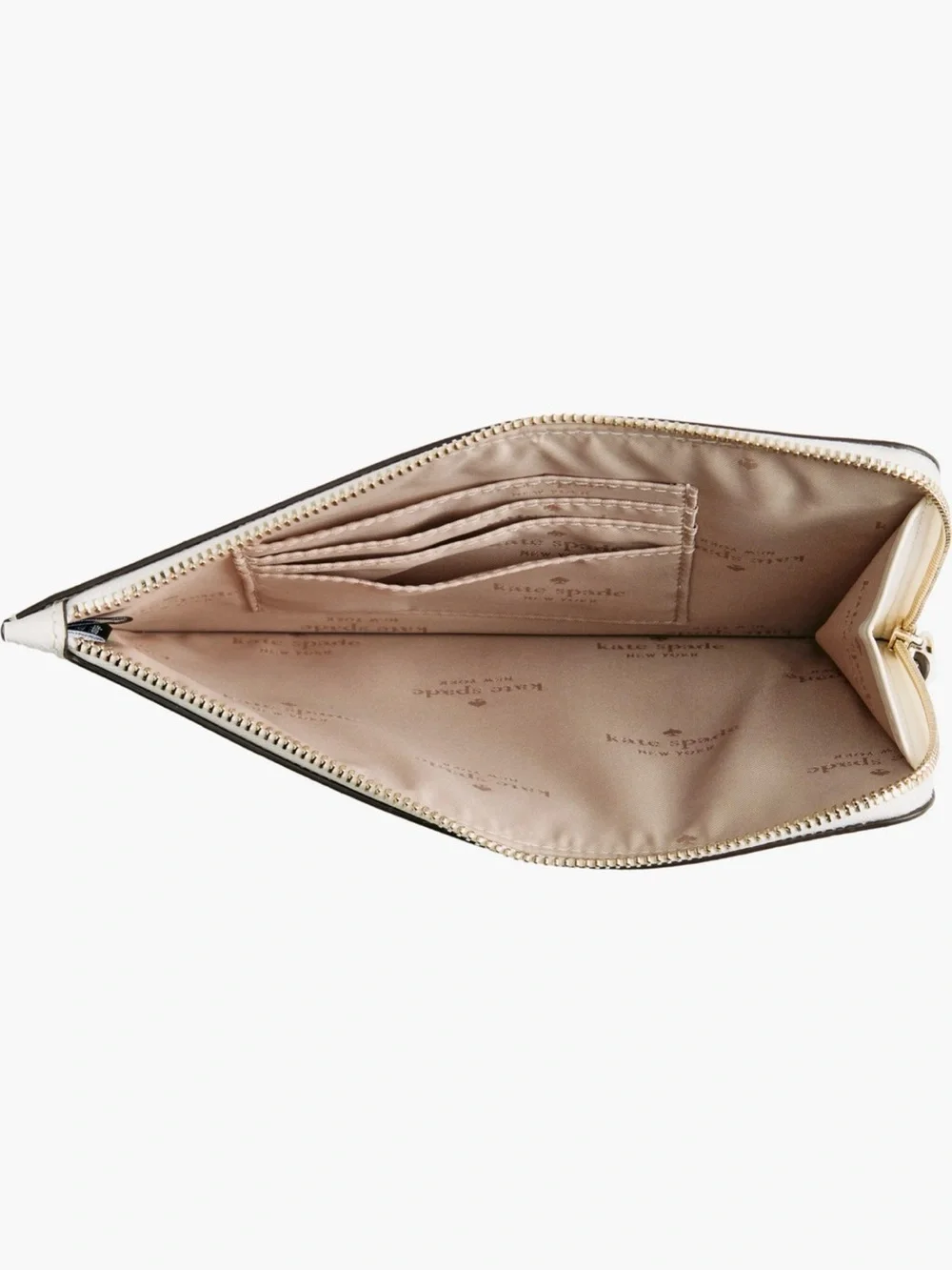 kate spade Ivory/Off White medium Leather Wristlet